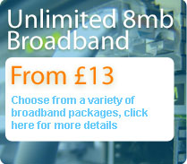 Sign up for unlimited 8MB broadband